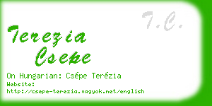terezia csepe business card