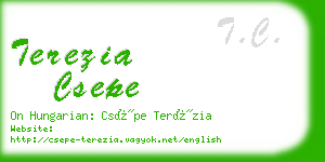 terezia csepe business card